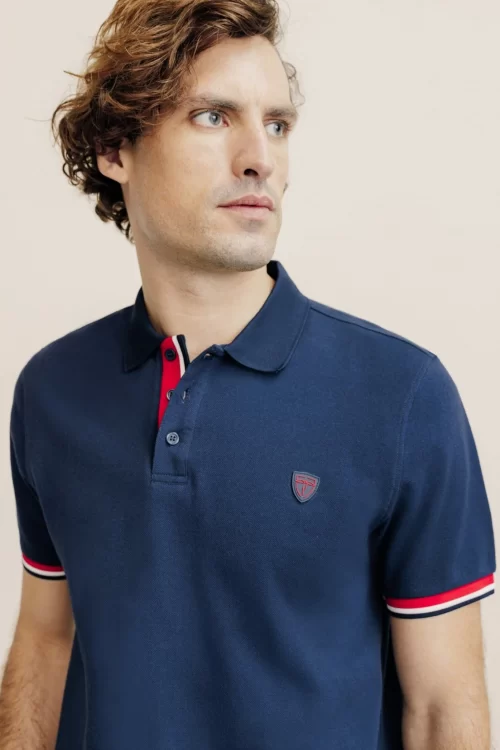 Polo à contraste